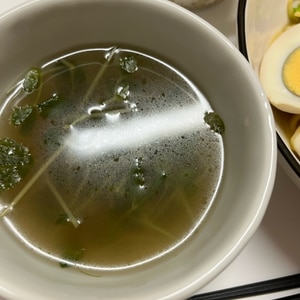 白菜と豆苗のスープ
